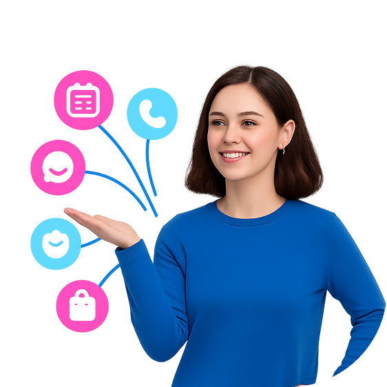 Woman demonstrating Gepeto possibilities